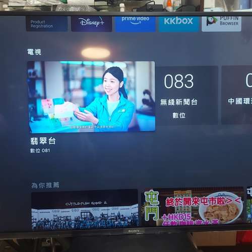 屯門良景輕鐵站交收 Sony 49吋 4K 超高清智能電視 KD-49X8000G 連遙控,火牛及底座