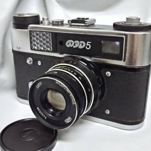 蘇俄 FED-5 可換鏡式 菲林相機+ 55mm f2,8  И61Л/Д (L39-mount) 主要枝鏡 Indus...