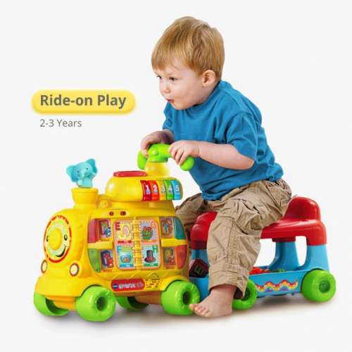 $40 55%新 vtech 三合一學習字母火車頭 學行車