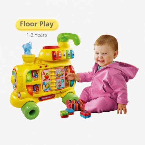 $40 55%新 vtech 三合一學習字母火車頭 學行車