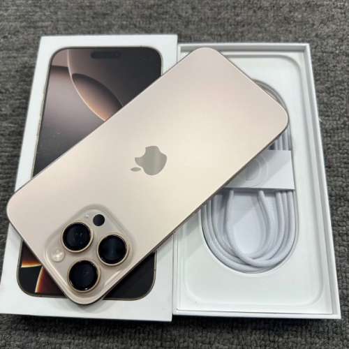 Iphone16 pro max  256G 金色港行，電池100%，保修到2025.10.6。