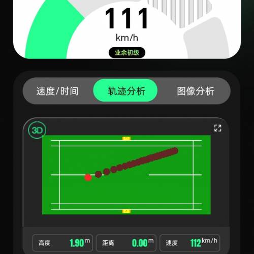 羽毛球杀球测速