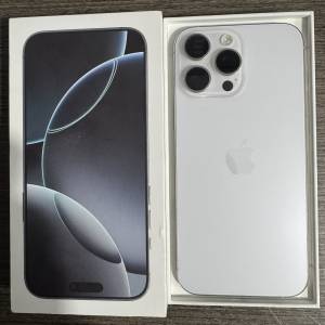 iPhone 16pro max 256gb,港行白色鈦金屬，電池健康度92，還有保養至10月，全套齊！...