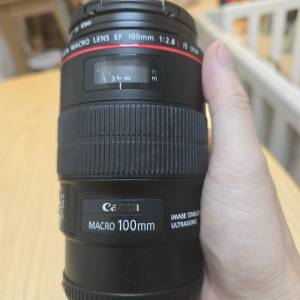 Canon EF 100mm f2.8 f/2.8L IS USM 微距鏡頭 無盒 無遮光罩 淨鏡一支