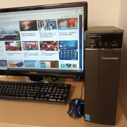 聯想牌子(LENOVO )纖細型桌上電腦組合