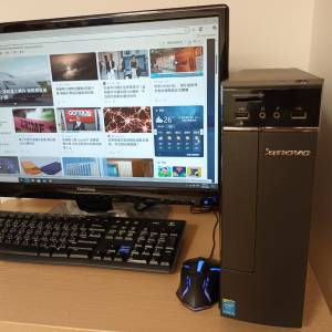 聯想牌子(LENOVO )纖細型桌上電腦組合