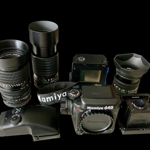 Mamiya 645 pro, lens, accessories