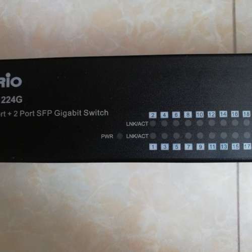 CERIO(智鼎) CS-1224G 24 Ports + 2 Ports SFP Gigabit Switches 85% New