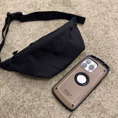 95% NEW - MUJI Black Fanny Pack Purses & Pouches Unisex - 灣仔交收/順豐