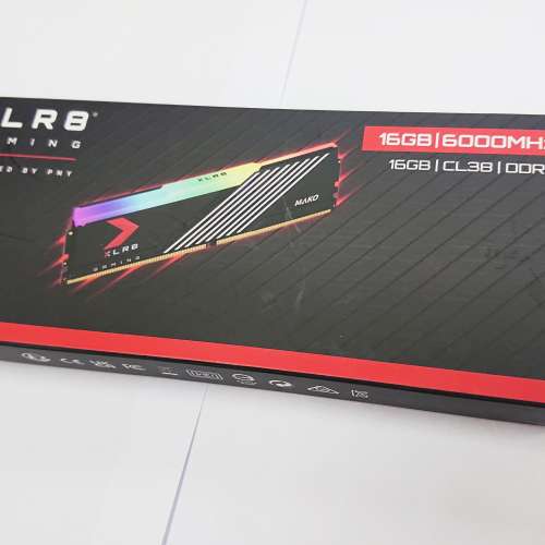 PNY XLR8 GAMING DDR5 (6000MHz) 單條 16GB, 全新貨無開