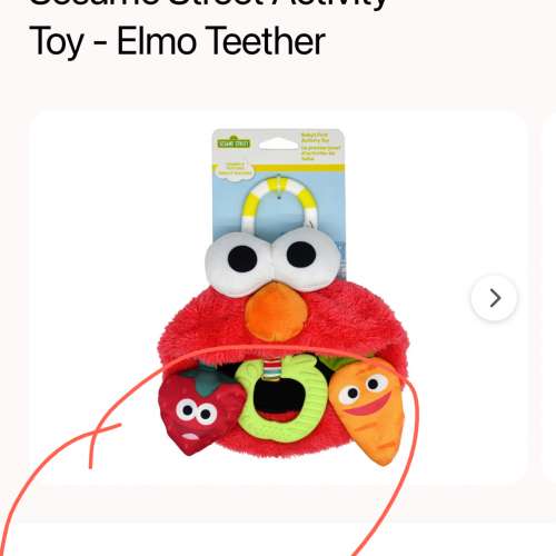 睇內文‼️代購賣$2xx。歐美全新正版 芝麻街elmo嬰兒玩具 芝麻街bb玩具 Sesame Str...