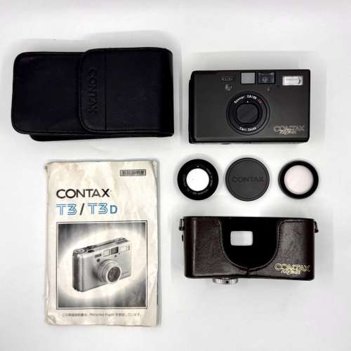Contax T3 70周年黑色限定版，連原裝hood+皮套