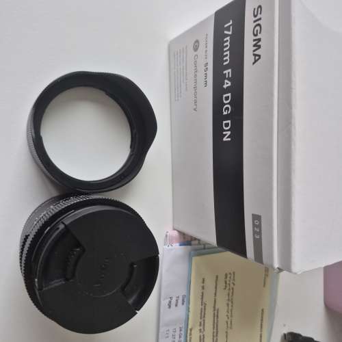 近全新，香港行貨，有保養 sigma 17mm f4 dg dn sony fe mount, 適合A7Cii