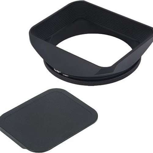 HAOGE LH-B67T 67mm Square Metal Screw-in Mount Lens Hood With Cap For Canon RF