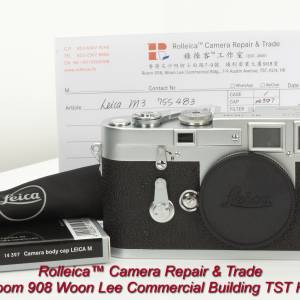 Collectors! Leica M3 1st Type (1955) Factory Rebuilt w/ 0.85 VF-RF, at ROLLEICA...