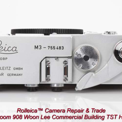Collectors! Leica M3 1st Type (1955) Factory Rebuilt w/ 0.85 VF-RF, at ROLLEICA...