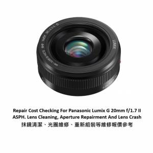 Repair Cost Checking For Panasonic Lumix G 20mm f/1.7 II ASPH. Lens Cleaning