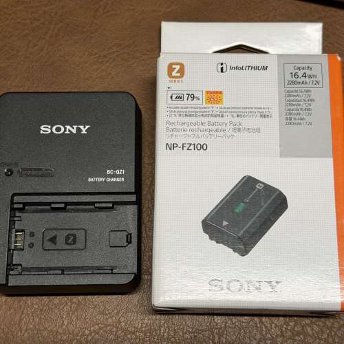 Sony NP-FZ100 電池 / 原廠充電器 BC-QZ1