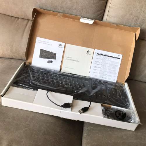 ⌨️ LOGITECH DESKTOP Keyboard Mouse Set MK120 Corded NEW 全新 羅技 滑鼠鍵盤組...