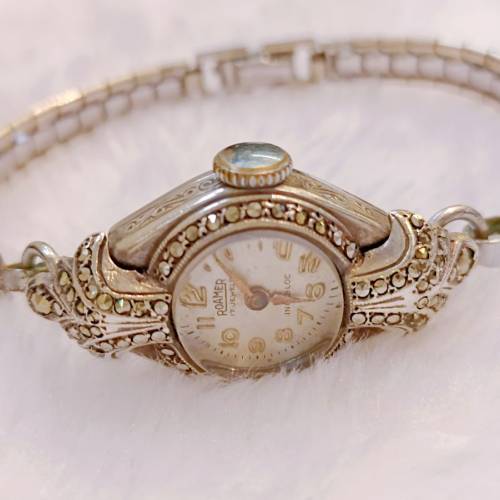 Vintage Swiss「ROAMER」😍#上鏈腕錶Manual winding 17 Jewels  Incabloc 16*22mm....