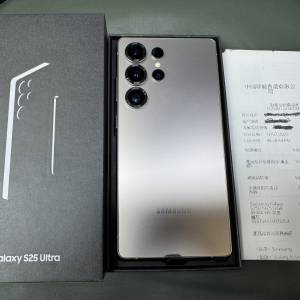 99%New Samsung S25 Ultra 5G 12+512GB 原色 香港行貨 有單 保養到2026年2月12日 全...