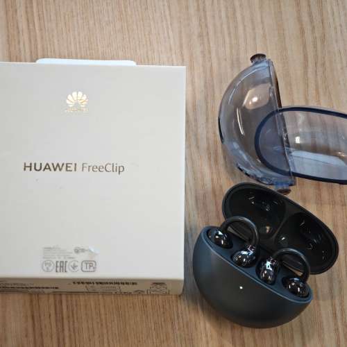 90%新 Huawei FreeClip 華為 耳夾式耳機 一代 行貨已過保養 Free Clip 全套連Case