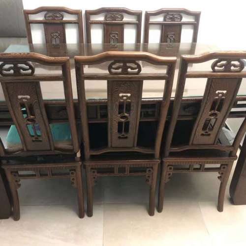 大展居 雞翅木餐桌 椅 茶幾