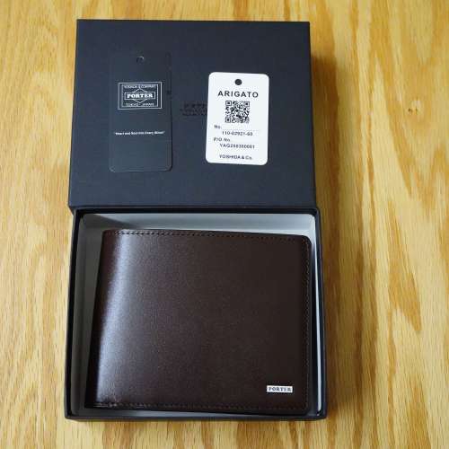 Porter Sheen Wallet 110-02921 日本吉田啡色真皮銀包 Made in Japan