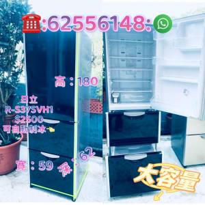 三門 雪櫃 大容量 可自動制冰 R-S37珍珠黑色 180CM高 365公升 100%正常 貨到付款
