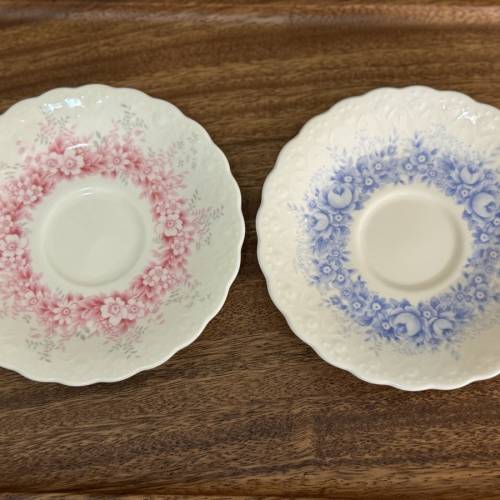 日本製  Narumi  鳴海浮雕Lace 清花情侶咖啡杯  (有盒)