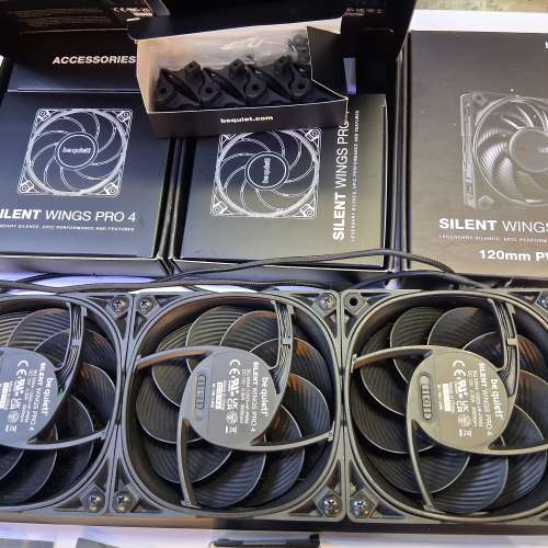 (銅片360冷排+Be quiet Silent wing pro 4 120mm fan x 3)一套價錢$400 有兩套,另...