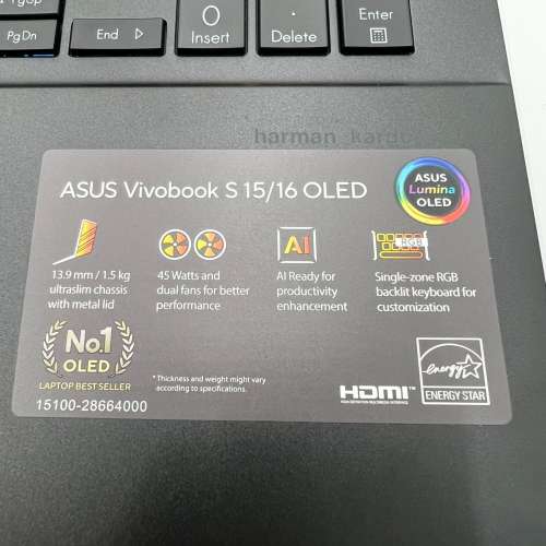 極新! 16核32gb 3.2K 120hz 輕薄便攜省電耐用文書手提電腦  Asus Vivobook S16 OLE...