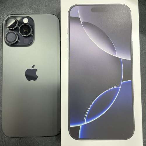 99%New iPhone 16 Pro Max 512GB 黑色 蘋果保養至2026-5-5電池效能100% 香港行貨 全...