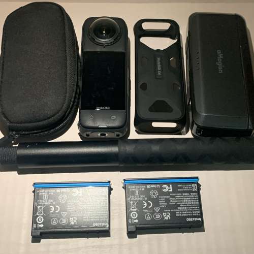 [觀塘實體店] 二手 Insta360 X4 (共2電+移動電源快充盒+控溫握套+114cm隱形自拍杆) ...