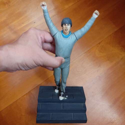 27cm高(經典「Rocky Steps」費城美術博物館洛奇跑步場景) Rocky Balboa Figure 200...