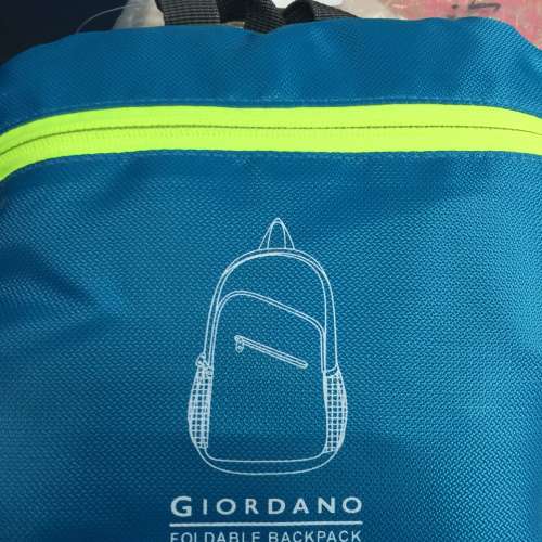 🎒GIORDANO Foldable Backpack Travel Bag 19x39x45cm NEW 全新 背包 背囊 旅行袋 ...