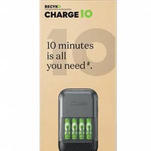 GP Recyko Charge 10 Ultra-Fast Charger with 4 x AA 1700mAh NiMH Batteries