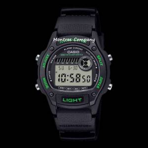 Montres Company 香港註冊公司(32年老店) 卡西歐 CASIO 50米防水 黑綠色 W220 W-22...