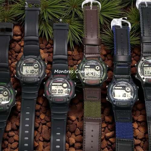 Montres Company 香港註冊公司(32年老店) 卡西歐 CASIO 50米防水 皮/布錶帶 W-220H...