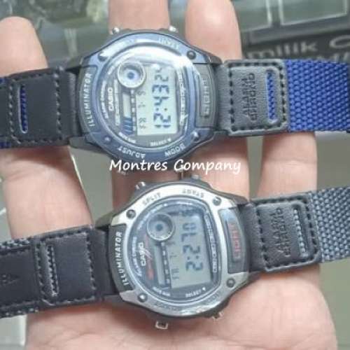 Montres Company 香港註冊公司(32年老店) 卡西歐 CASIO 皮/布錶帶 50米防水 W-220H...
