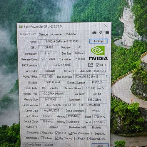 Gigabyte RTX 3090 24GB 🔥歡迎Trade in 4090 5090 3060 3070 3080 3090 Ti Super 顯...