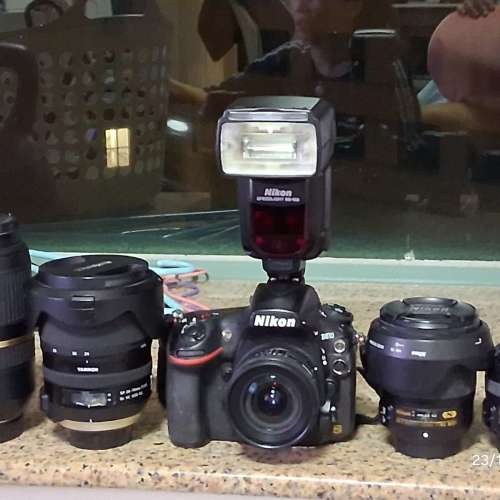 Nikkon D810 body +5 鏡 +燈 +腳