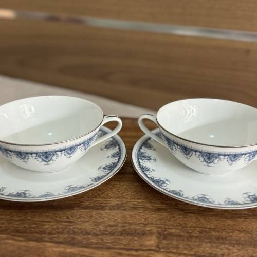 日本製  Noritake 中式雙耳甜品碗碟套裝 一對發售$200