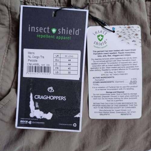🇬🇧 英國 男裝 Craghoppers Nosilife Cargo Pants UPF-50+ / 腰圍30" X 褲長31.5"...