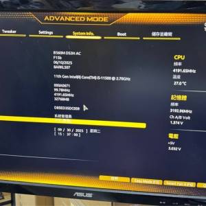 i5 11500 (送GIGABYTE B560M DS3H AC 主機板) (送白色圖中Thermalright雙塔)