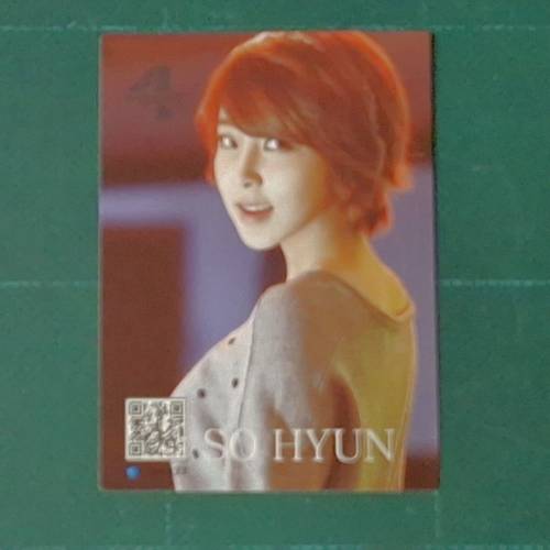 韓流4minute 小卡4張附簽名 幾乎全新