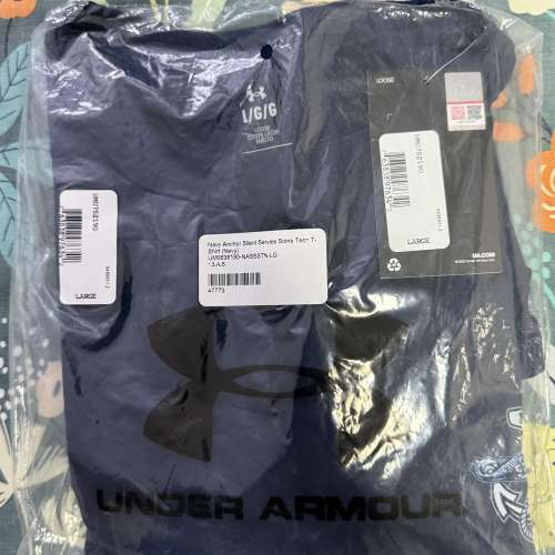 100%New 全新 Under Armour Navy 海軍 Tee size L