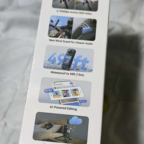 INSTA360 X5 8K 360 ACTION CAM  黑色，全新，未開封，行貨，無單