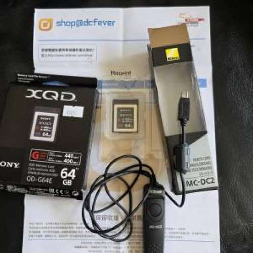 售SONY XQD卡 64GB 350   售MC-DC2 快門線 150