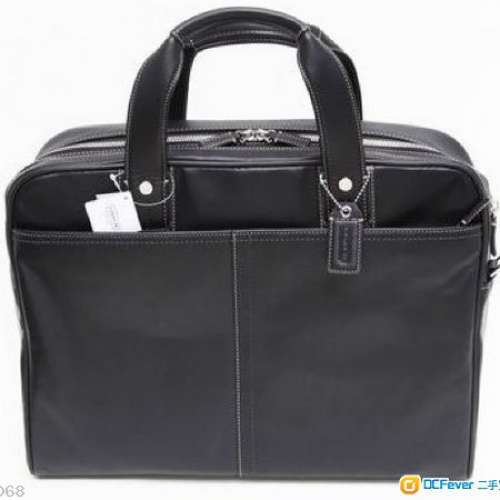 COACH  真皮-雙層手提斜背公文袋